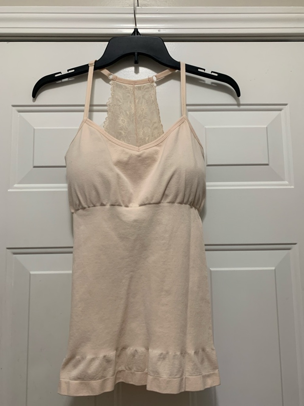 4/$10 Laura Ashley Light Pink or Peach Lace-Back Cami Shapewear Size Large